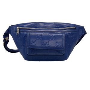 Gucci GG Emboss Belt Bag Bum Bag 645093 Leather
